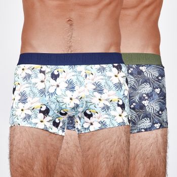 Lot de 2 boxers Exotic face