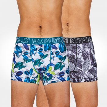 Lot de 2 boxers Leaf Exotic