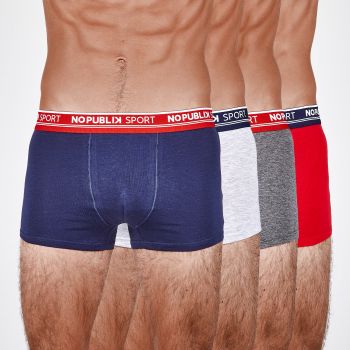 Lot de 4 boxers urban red face