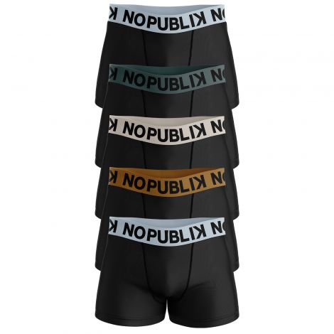 Lot de 5 boxers Trend-Noir-S
