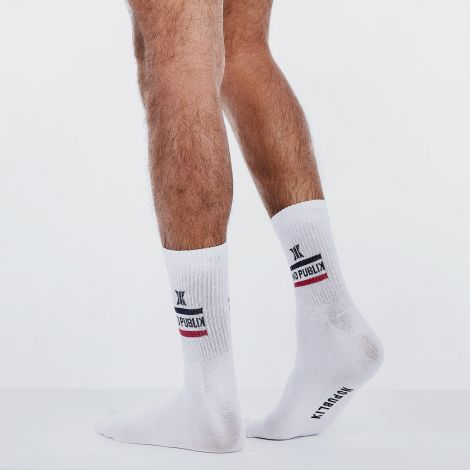 Chaussettes sport blanc face