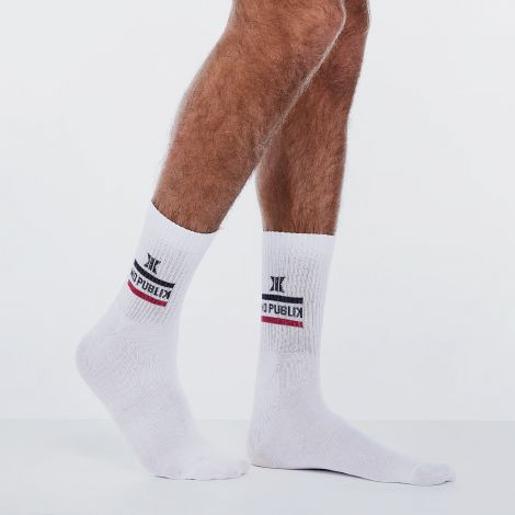 Chaussettes sport blanc face
