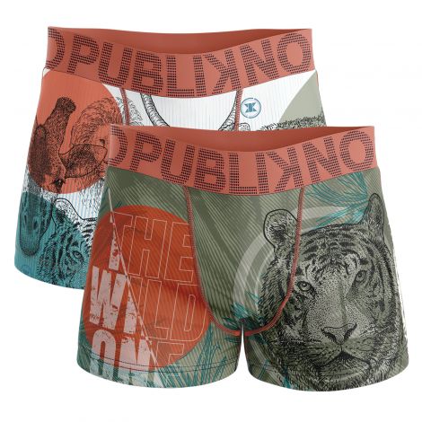 Lot de 2 boxers enfant Safari