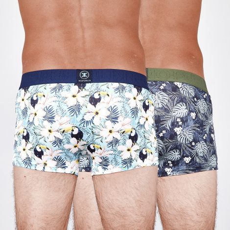 Lot de 2 boxers Exotic face