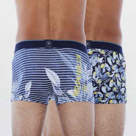 Lot de 2 boxers flowers face