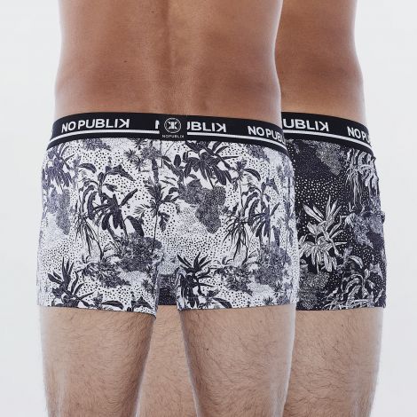 Lot de 2 boxers Jungle B&W face