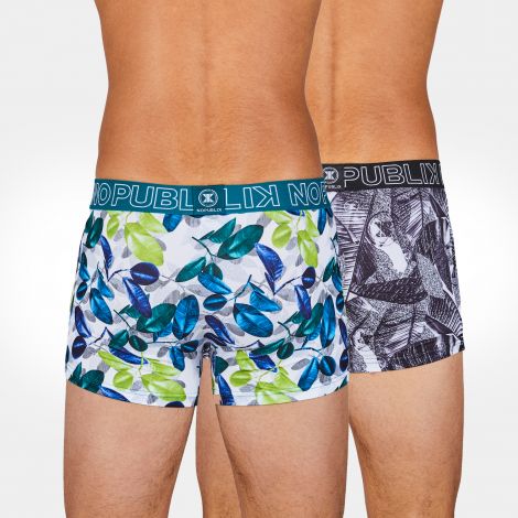 Lot de 2 boxers Leaf Exotic