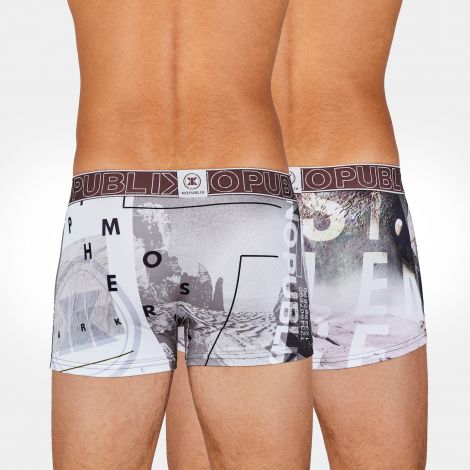 Lot de 2 boxers Moon White