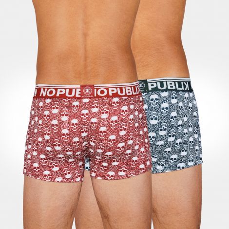 Lot de 2 boxers Skull Kashmir
