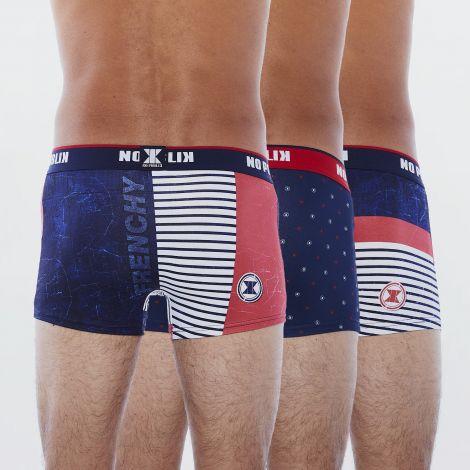 Lot de 3 boxers Frenchy face