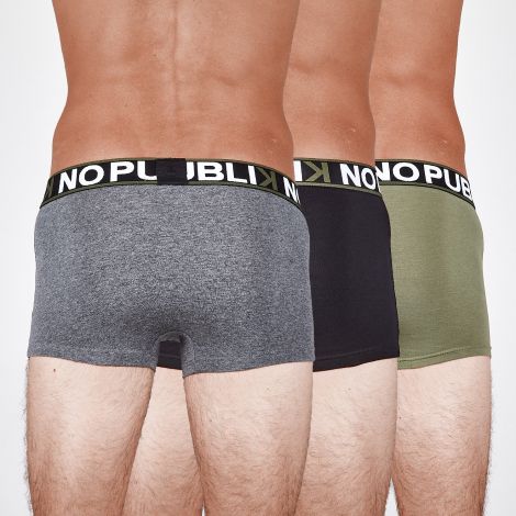 Lot de 3 boxers green jungle face