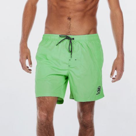 Short de bain uni vert face