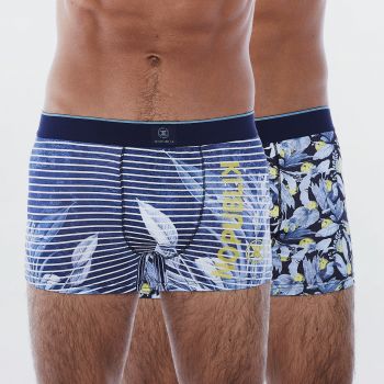 Lot de 2 boxers flowers face