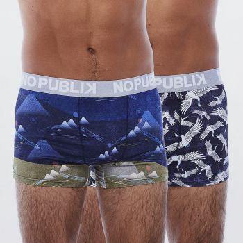 Lot de 2 boxers Japanese face