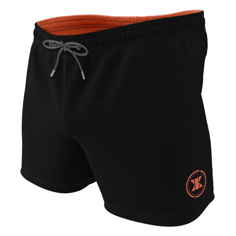 SHORT DE BAIN CYCLADE-Noir / orange-S