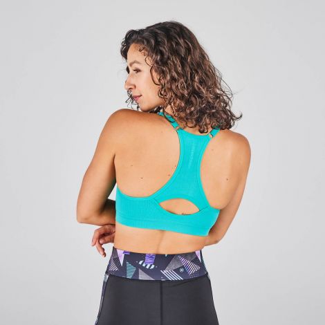 Brassière sport Work Hard-Bleu turquoise-S/M