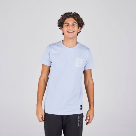 T-shirt Mountain Graphik-Bleu clair-S